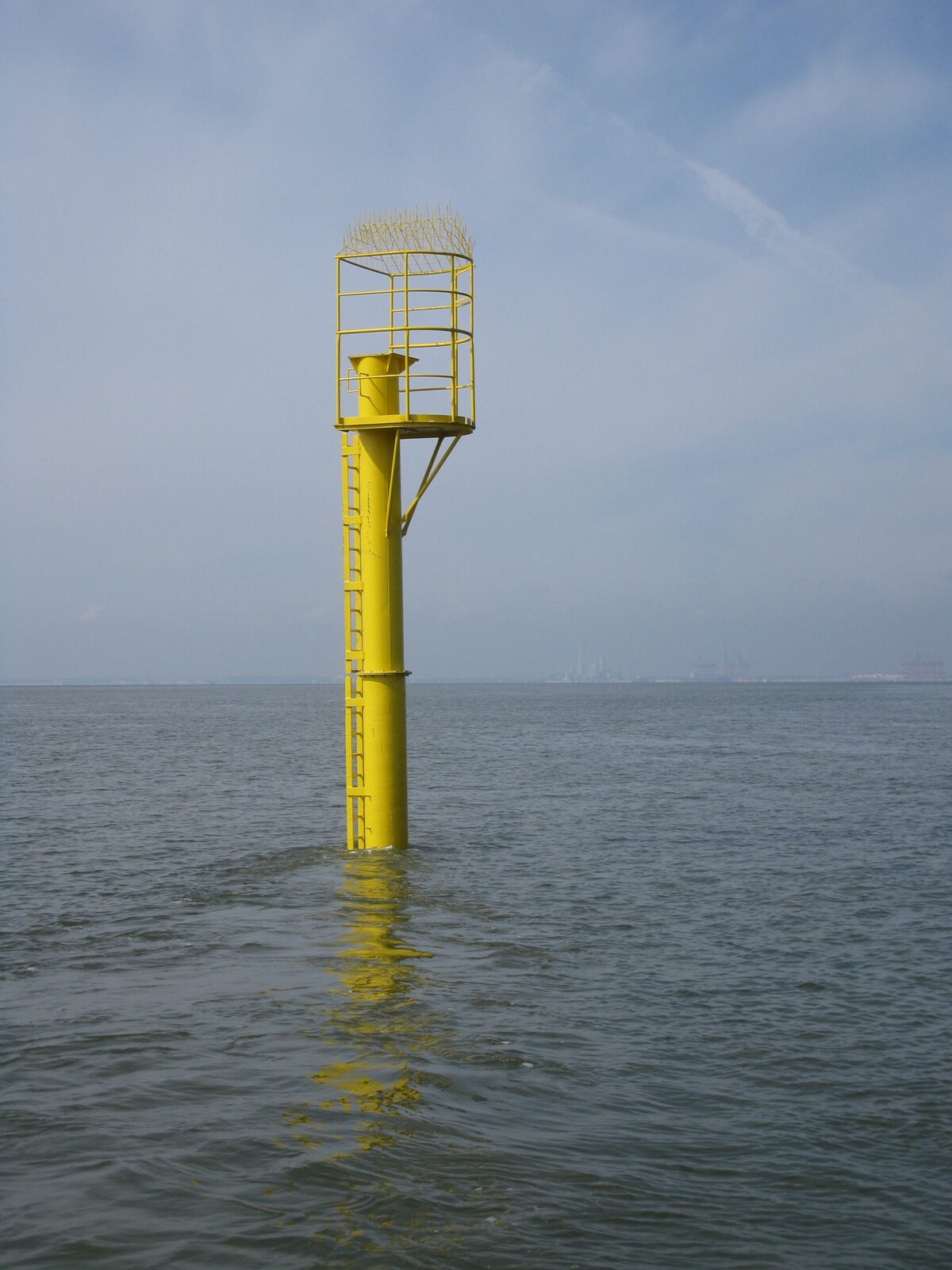 Begehbarer Hilfspegel-Turm im Wattenmeer, Standort Kaiserbalje